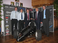 Photo: Czech Republic President Václav Klaus with the Brunel Racing BR-5 and Team