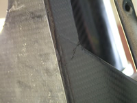 Photo: Fracture in rear carbon box